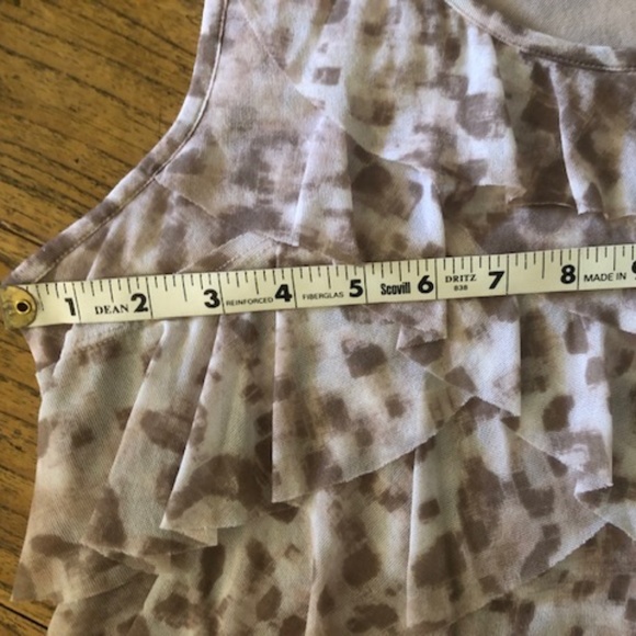 Women's Chico's Cream & Taupe Print Top 2, US Size (12/14 - L) - Picture 7 of 10